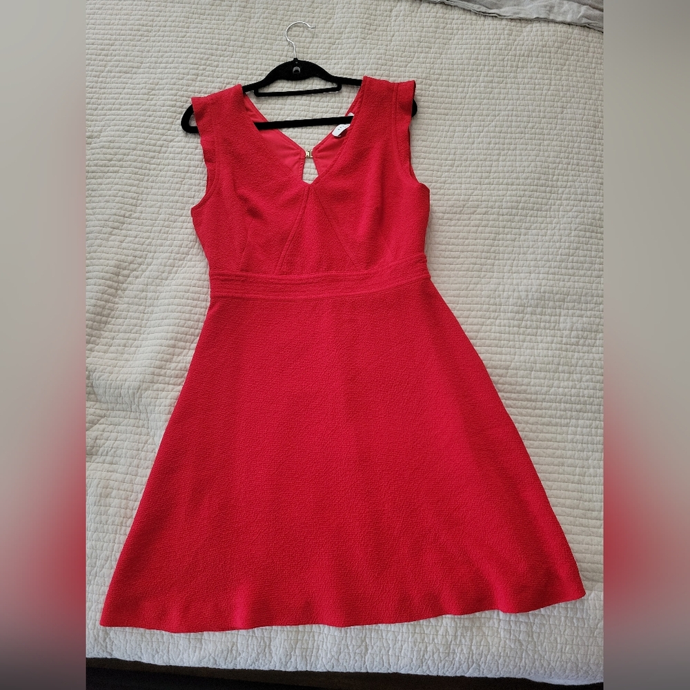 NWOT Sandro Red A-line Mini Dress V-neck Sleeveless Cocktail Size 6 US
